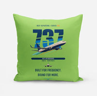 Thumbnail for Boeing 737-800 NG design on light green pillow