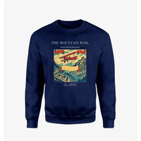 Thumbnail for VINTAGE G4038 - The Mountain Mail - Designed Sweatshirts design on navyblue