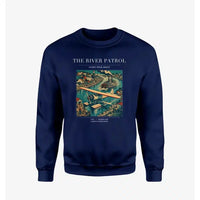 Thumbnail for VINTAGE G4050 - The River Patrol - Designed Sweatshirts design on navyblue