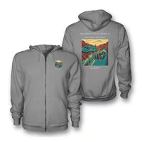 Thumbnail for VINTAGE G4493 - The Observation Car Rival - Premium Zipped Hoodie design on gray
