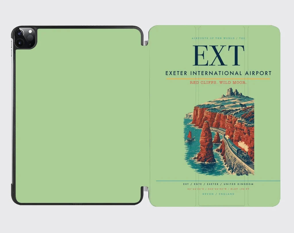 Exeter International Airport (EXT) design on light green ipad tablet case