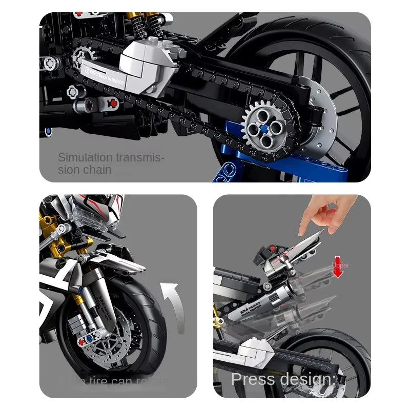 1056Pcs Suzuki Motorcycle For Model - view 5