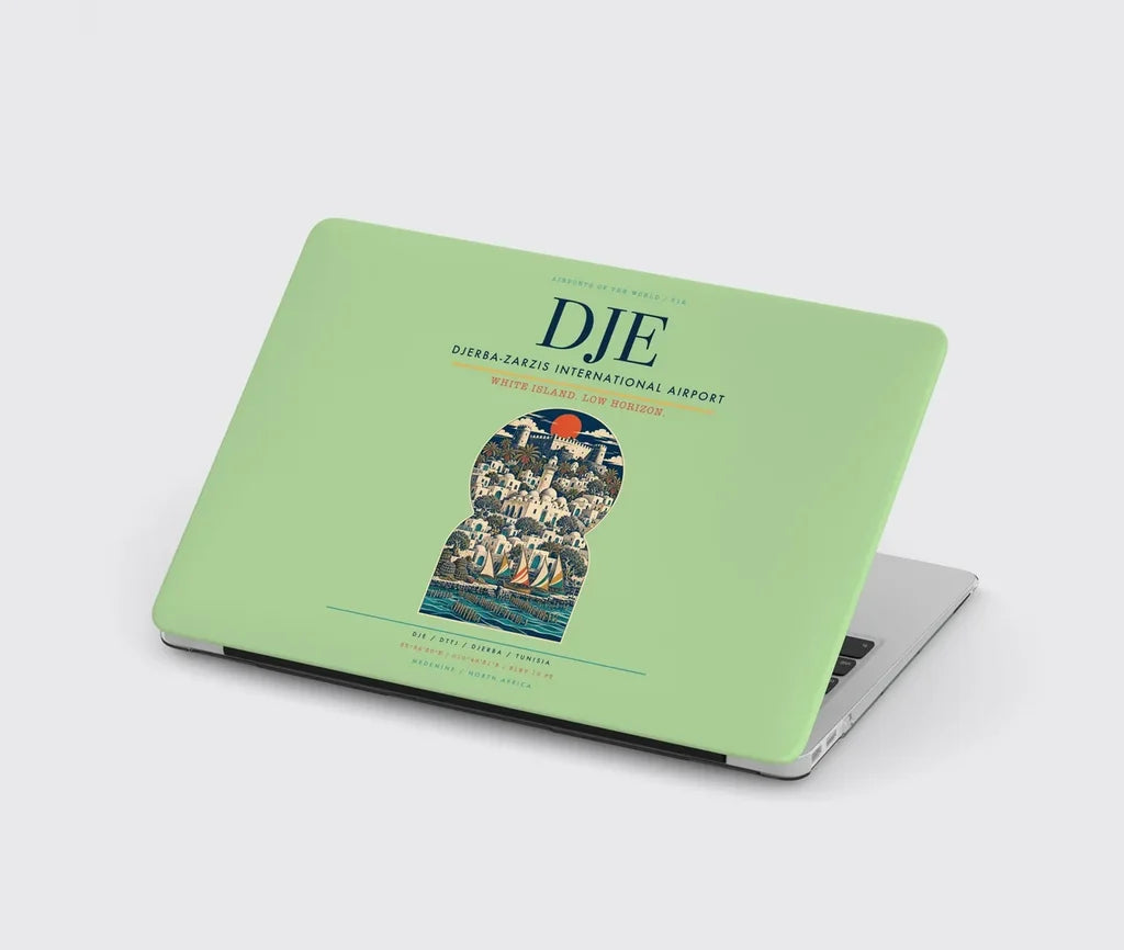 Djerba-Zarzis International Airport (DJE) design on light green MacBook case