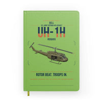 Thumbnail for Bell UH-1H Iroquois design on light green notebook