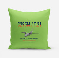 Thumbnail for Airbus C295M T.21 design on light green pillow