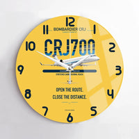 Thumbnail for Bombardier CRJ700 design on yellow no frame wall clock