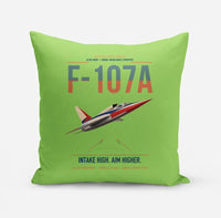 Thumbnail for F-107A Ultra Sabre design on light green pillow
