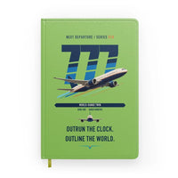 Thumbnail for Boeing 777-200LR design on light green notebook