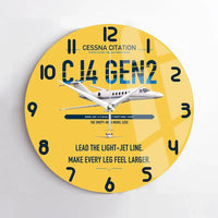 Thumbnail for Cessna Citation CJ4 Gen2 design on yellow no frame wall clock