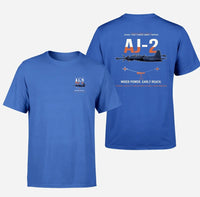 Thumbnail for AJ-2 Savage Tanker design on blue double-side t-shirt, double-side print