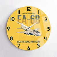 Thumbnail for EA-6B Prowler design on yellow no frame wall clock