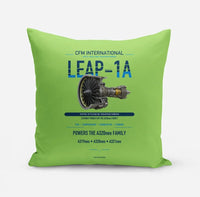 Thumbnail for CFM LEAP-1A design on light green pillow