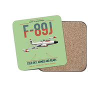 Thumbnail for F-89J Scorpion design on light green 1 piece coaster
