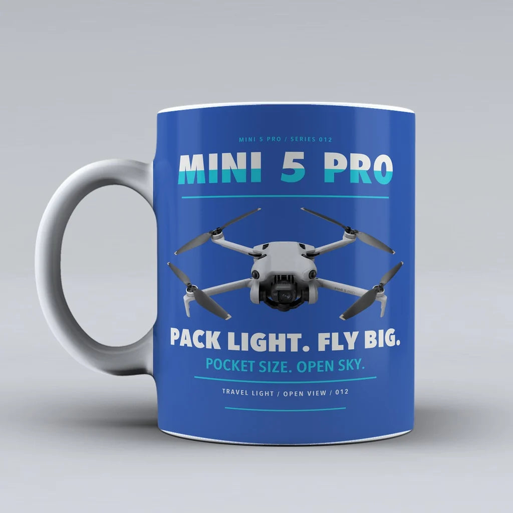 Mini 5 Pro Mug design on blue dji