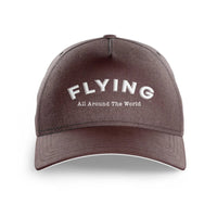 Thumbnail for Flying All Around The World printed hat - brown