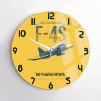 Thumbnail for F-4S Phantom II design on yellow no frame wall clock