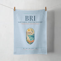 Thumbnail for Bari Karol Wojtyła Airport (BRI) design on light blue towel