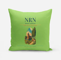 Thumbnail for Weeze Airport (NRN) design on light green pillow
