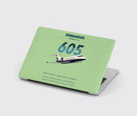 Thumbnail for Bombardier Challenger 605 design on light green MacBook case