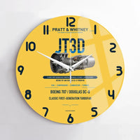 Thumbnail for JT3D design on yellow no frame wall clock