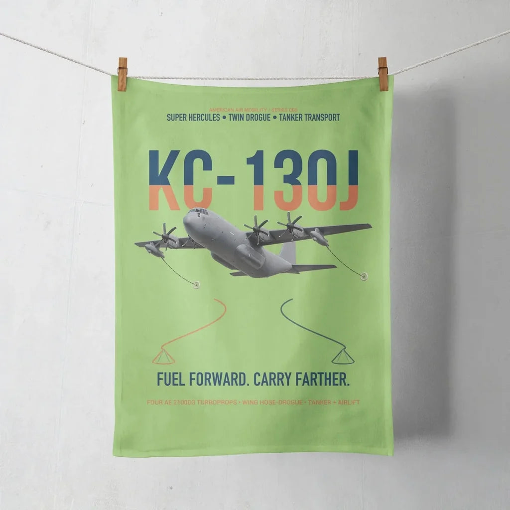 KC-130J SUPER HERCULES design on light green towel