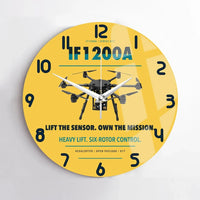 Thumbnail for Inspired Flight IF1200A design on yellow no frame wall clock