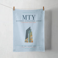 Thumbnail for Monterrey International Airport (MTY) design on light blue towel