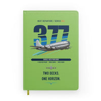 Thumbnail for Boeing 377 Stratocruiser design on light green notebook