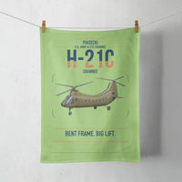 Thumbnail for Piasecki H-21C Shawnee design on light green towel