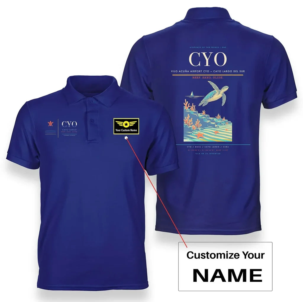 Vilo Acuña Airport CYO — Cayo Largo del Sur Blue+Name