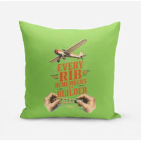 Thumbnail for Every Rib Remembers The Builder design on light green pillow