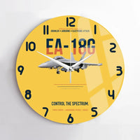 Thumbnail for EA-18G Growler Control The Spectrum design on yellow no frame wall clock