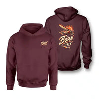 Thumbnail for SIGNAL 610 - Born To Fly V2 - Double-Side Hoodie design on dark red double side hoodie