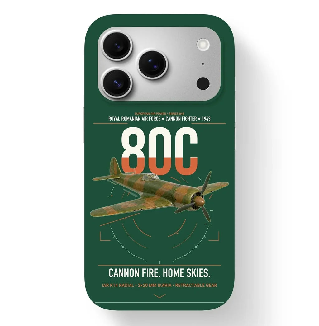 IAR 80C design on dark green magsafe iphone case, for iPhone 17 Pro