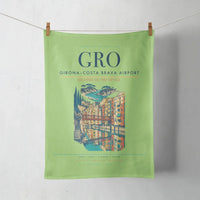 Thumbnail for Girona–Costa Brava Airport (GRO) design on light green towel