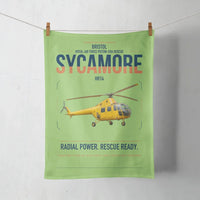 Thumbnail for Bristol Sycamore HR14 design on light green towel