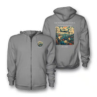 Thumbnail for VINTAGE G4484 - The Power Line Patrol - Premium Zipped Hoodie design on gray