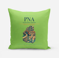 Thumbnail for Pamplona Airport (PNA) design on light green pillow