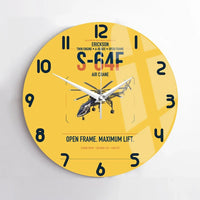 Thumbnail for Erickson S-64F Air Crane design on yellow no frame wall clock