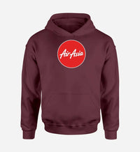 Thumbnail for AirAsia logo printed on dark red hoodie