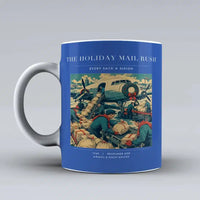 Thumbnail for VINTAGE G4255 - The Holiday Mail Rush - Ceramic Mug design on blue
