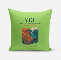 Thumbnail for Deer Lake Regional Airport (YDF) design on light green pillow