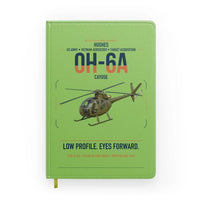 Thumbnail for Hughes OH-6A Cayuse design on light green notebook
