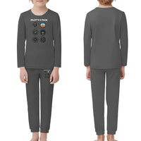 Thumbnail for Pilot's 6 Pack children pajamas - Gray