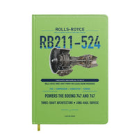 Thumbnail for RB211-524 design on light green notebook