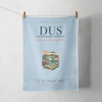 Thumbnail for Düsseldorf Airport (DUS) design on light blue towel