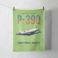Thumbnail for P-39Q Airacobra design on light green towel