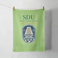 Thumbnail for Santos Dumont Airport (SDU) design on light green towel