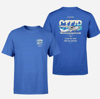 Thumbnail for Cessna 177B Cardinal design on blue t-shirt, double-side print