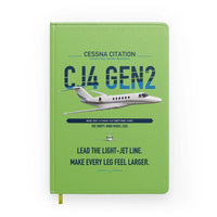 Thumbnail for Cessna Citation CJ4 Gen2 design on light green notebook